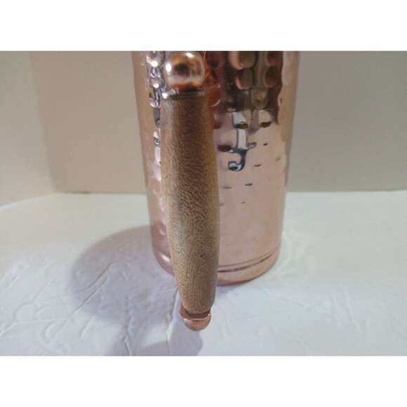 Vintage Mug-Hammered Copper- Wood Handle -5'inch-Stainless Steel Interior - Picture 6 of 16